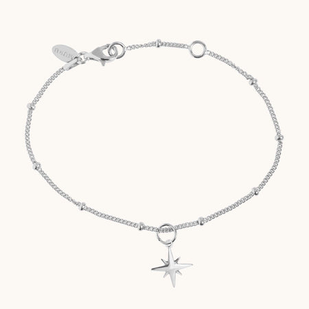 Star Bead Bracelet Silver